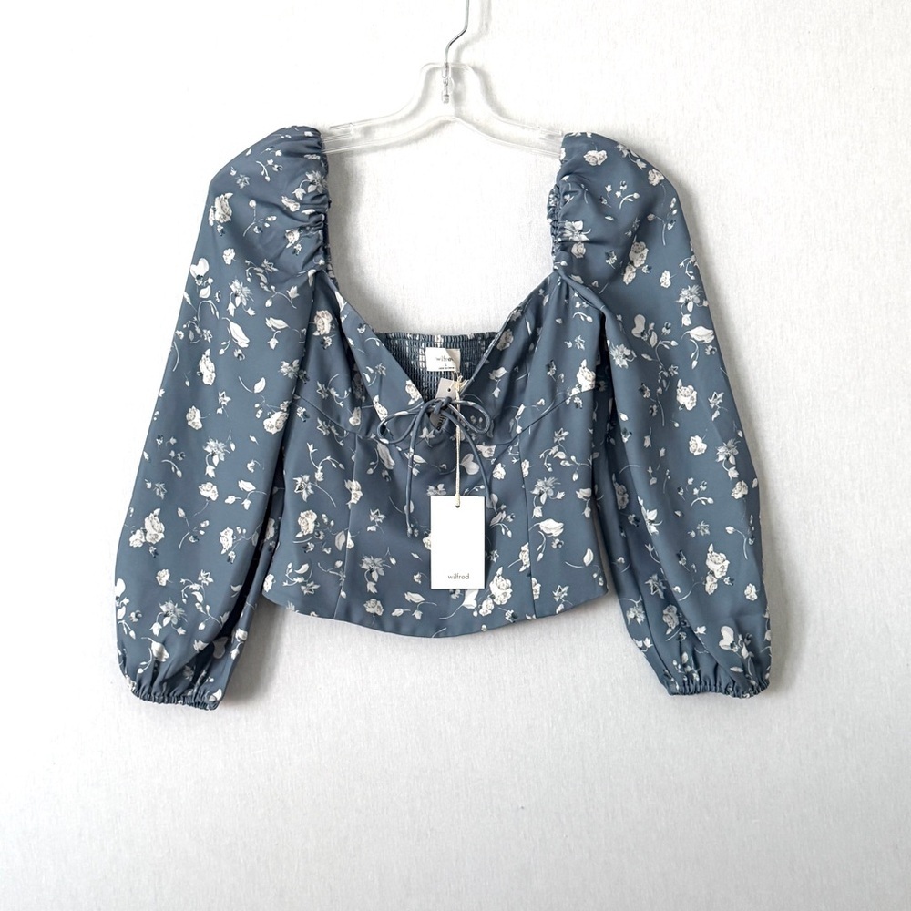 Aritzia Wilfred Novella Floral Blouse Size Small